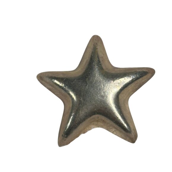 Vintage Tiffany & Co Mexico 925 Sterling Silver Puffy Star Brooch Pin - Picture 11 of 11
